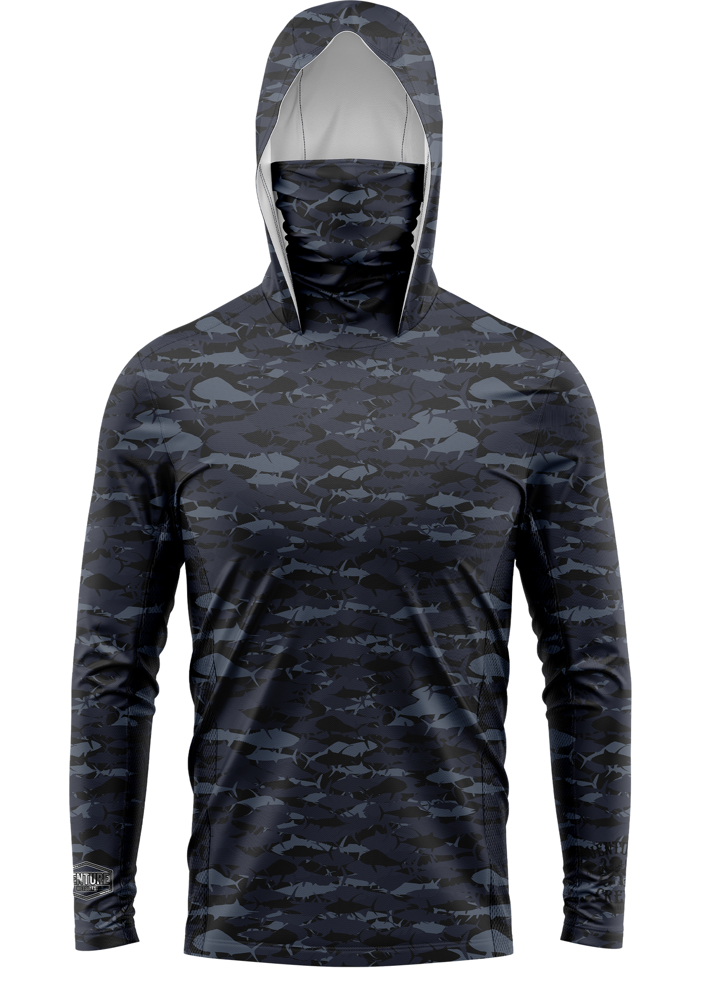 Pelagic Dark Camo Face Buff Dri Fit Hoodie (Adult/Youth)