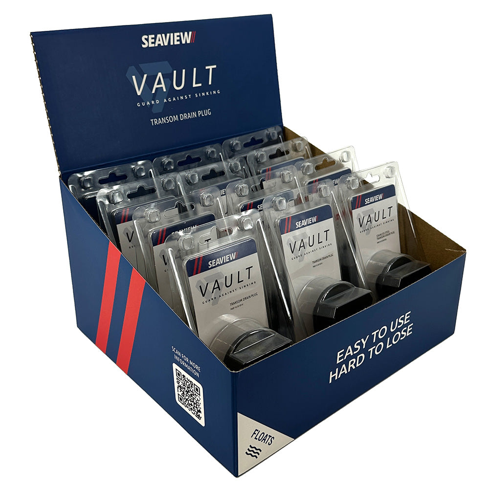 Seaview POP Display Box with 12-Pack Vault Drain Plugs (SV101V) | SendIt Sailing