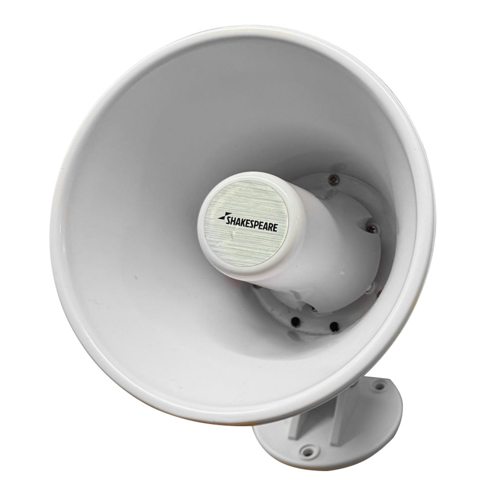Shakespeare 15W 4-Ohm 5in Loud Hailer Speaker with Bracket & Talkback - White
