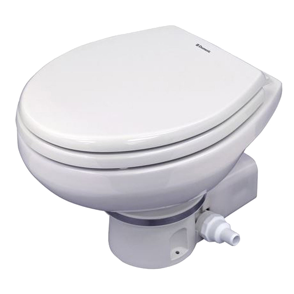 Dometic MasterFlush MF 7160 White Electric Macerating Toilet with Orbit Base - Raw Water - 24V