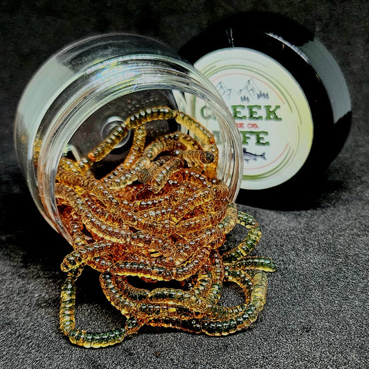 Jar of 0.5" Inch Micro Maggot Fly Larvae "The Apple Maggot"