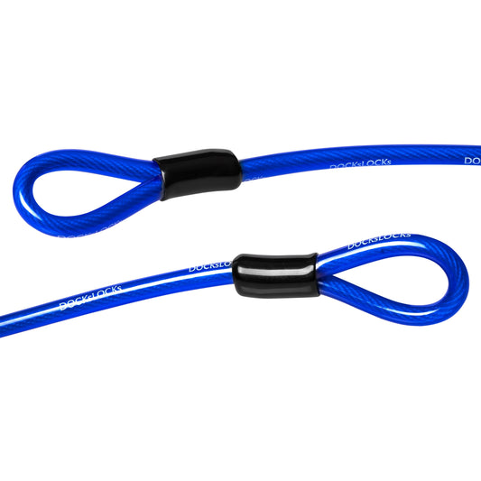 DocksLocks® Anti-Theft Weatherproof Coiled Security Cable with Looped Ends (5', 10', 15', 20' or 25') | SendIt Sailing