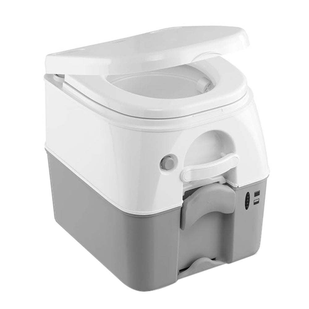 Dometic 975 Portable Toilet with Mounting Brackets - 5 Gallon - Grey