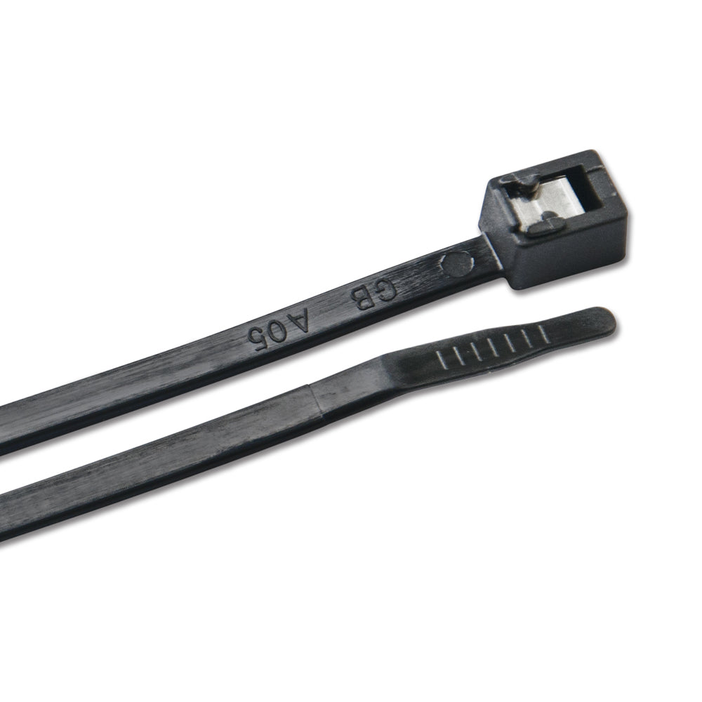 Ancor 11in UV Black Self Cutting Cable Zip Ties - 50-Pack