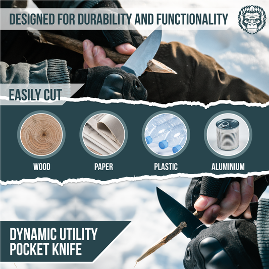 The Peasant Folding Pocket Knife Giftset for Men and Women (Black)