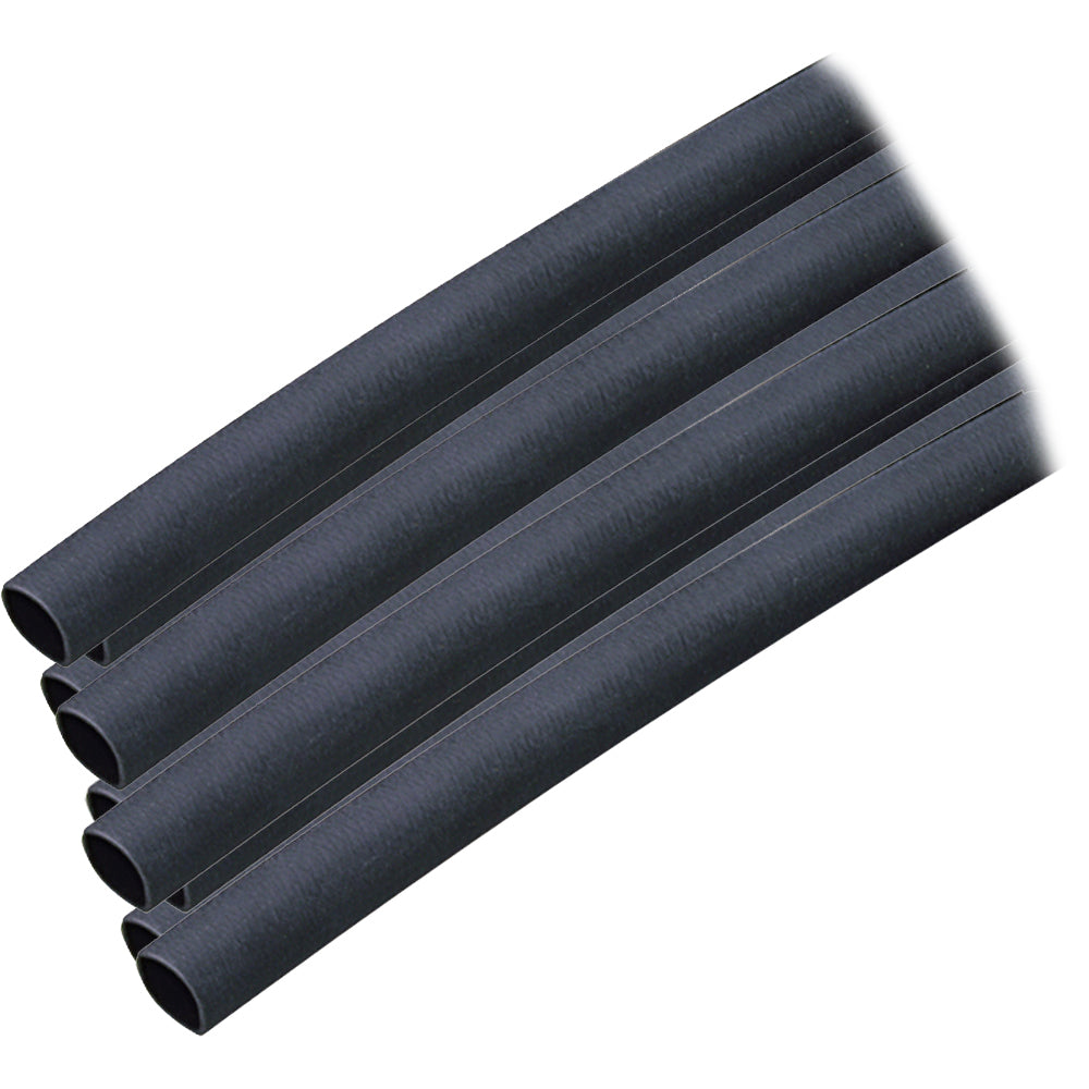 Ancor Adhesive Lined Heat Shrink Tubing (ALT) - 1/4in x 6in - 10-Pack - Black