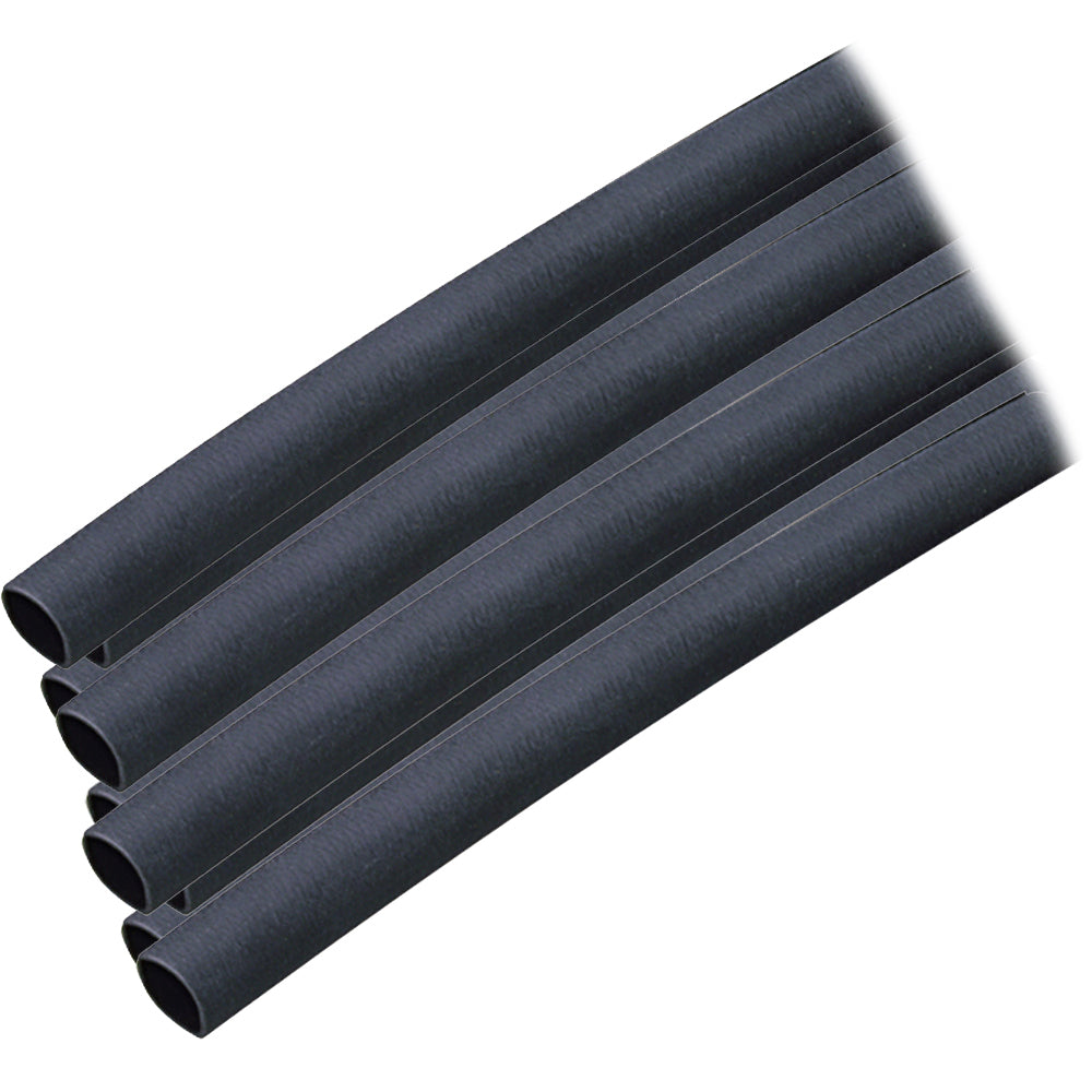Ancor Adhesive Lined Heat Shrink Tubing (ALT) - 1/4in x 12in - 10-Pack - Black