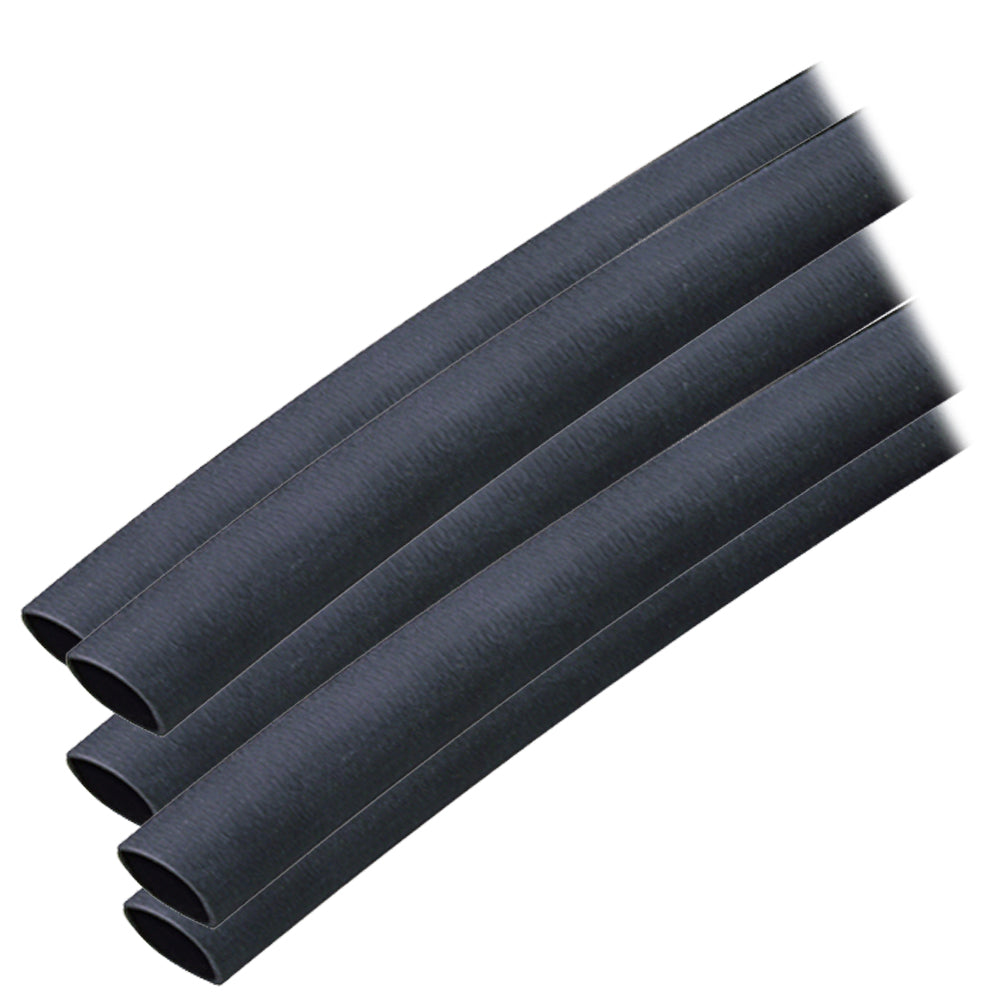 Ancor Adhesive Lined Heat Shrink Tubing (ALT) - 3/8in x 6in - 5-Pack - Black