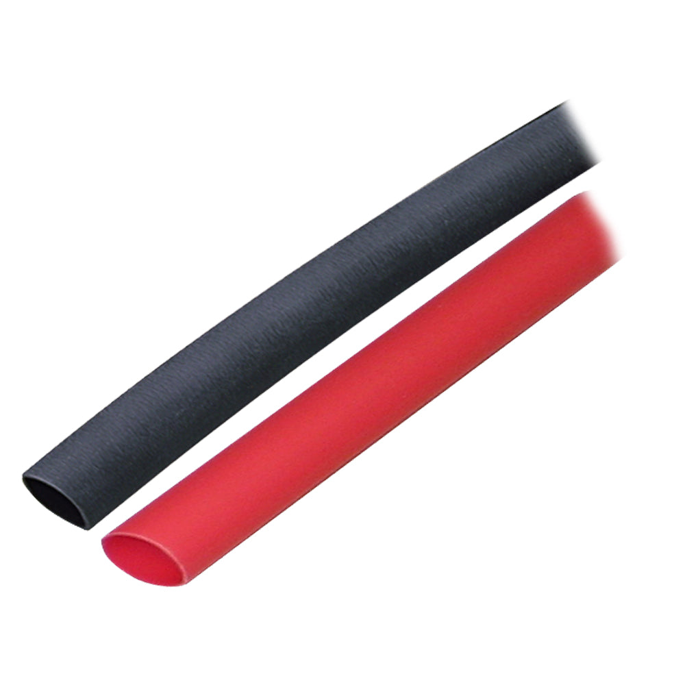 Ancor Adhesive Lined Heat Shrink Tubing (ALT) - 3/8in x 3in - 2-Pack - Black/Red