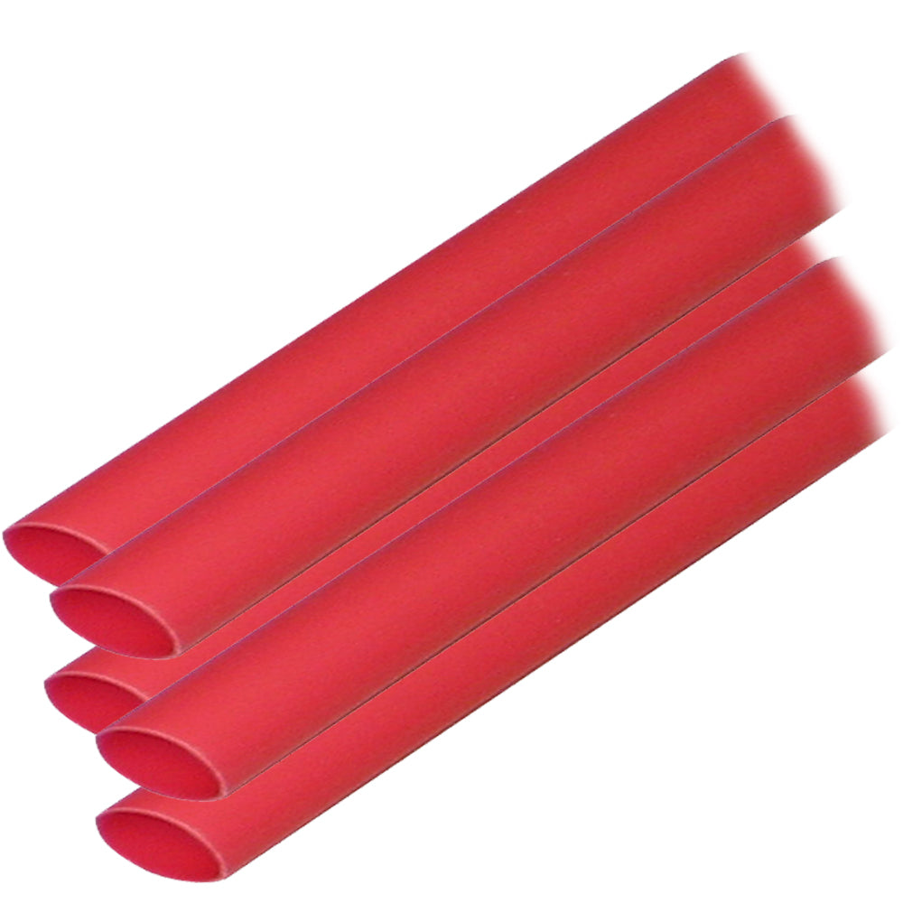 Ancor Adhesive Lined Heat Shrink Tubing (ALT) - 3/8in x 12in - 5-Pack - Red