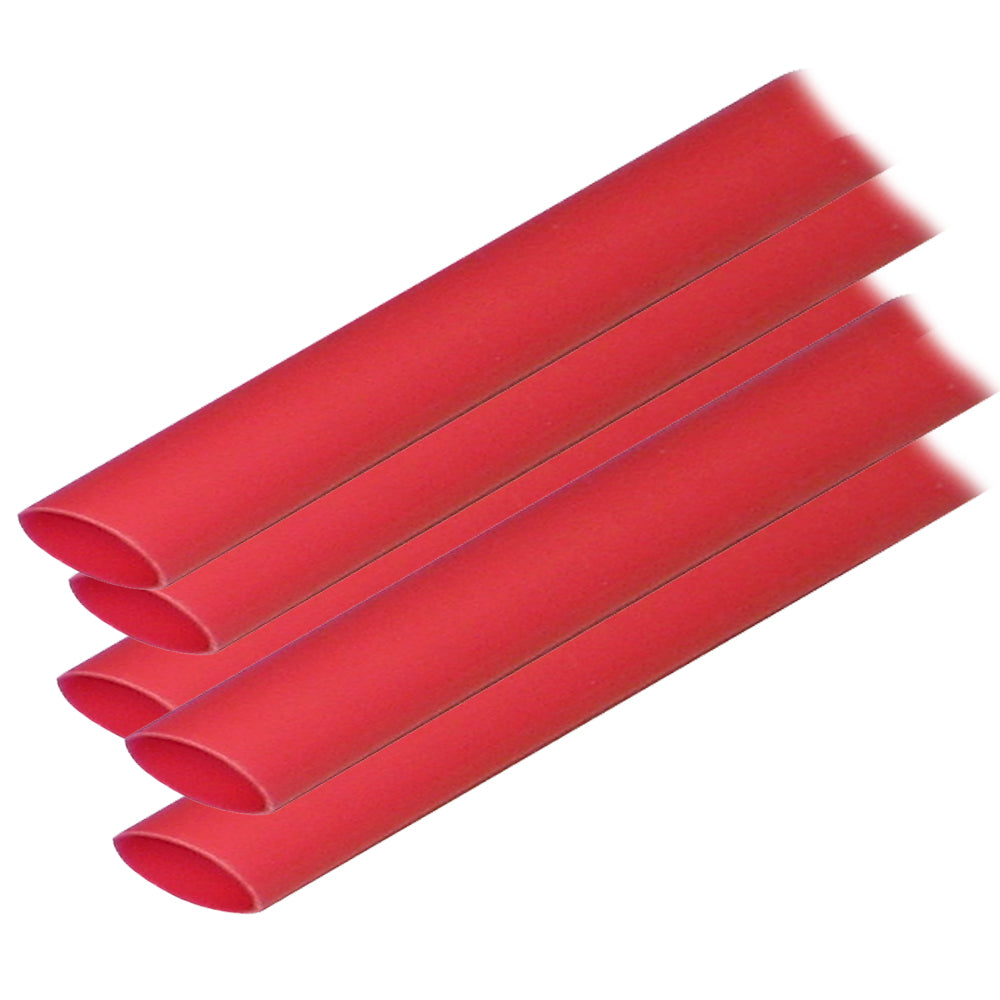 Ancor Adhesive Lined Heat Shrink Tubing (ALT) - 1/2in x 12in - 5-Pack - Red