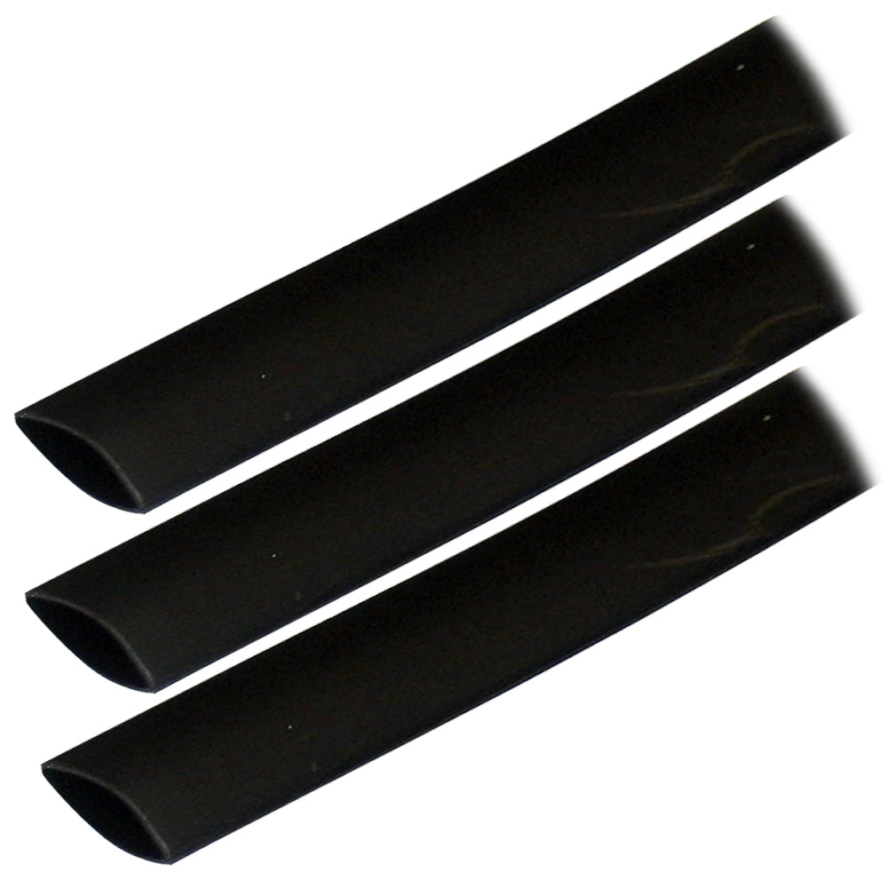Ancor Adhesive Lined Heat Shrink Tubing (ALT) - 3/4in x 3in - 3-Pack - Black