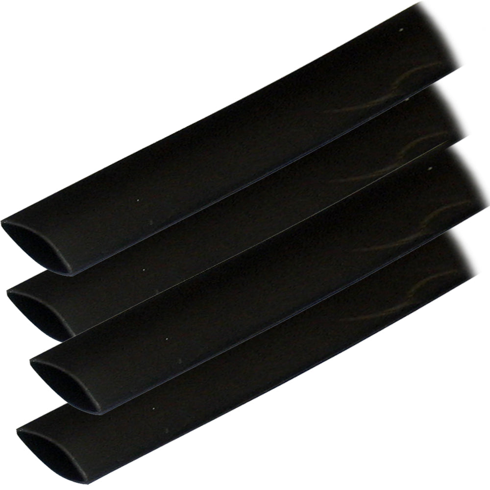 Ancor Adhesive Lined Heat Shrink Tubing (ALT) - 3/4in x 6in - 4-Pack - Black