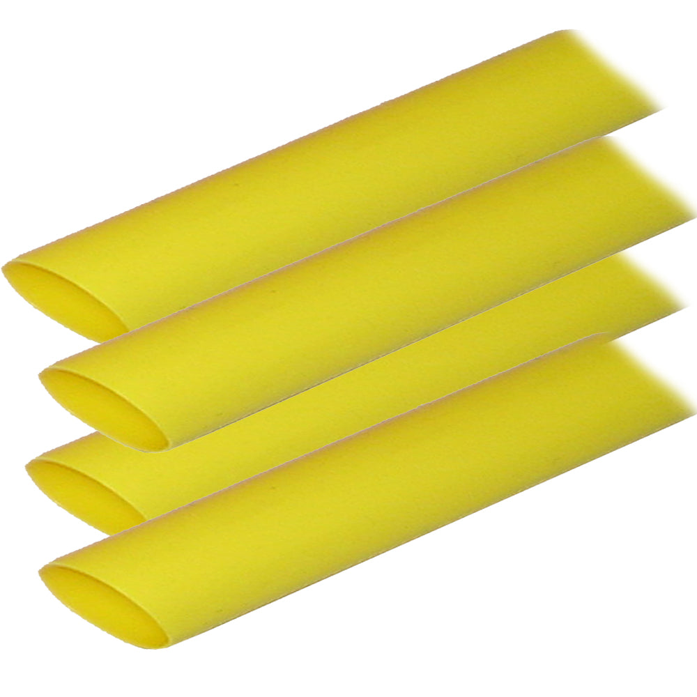 Ancor Adhesive Lined Heat Shrink Tubing (ALT) - 3/4in x 12in - 4-Pack - Yellow