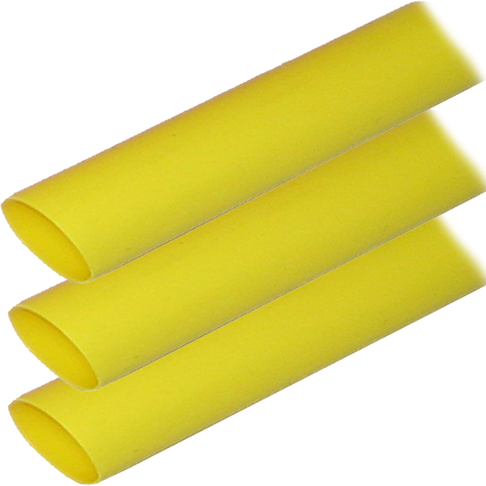 Ancor Adhesive Lined Heat Shrink Tubing (ALT) - 1in x 6in - 3-Pack - Yellow