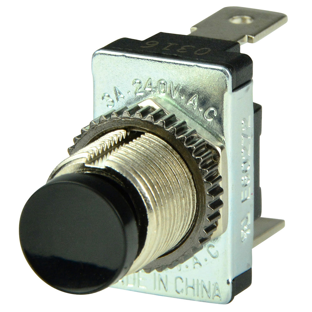 BEP Black SPST Momentary Contact Switch - OF for (ON)
