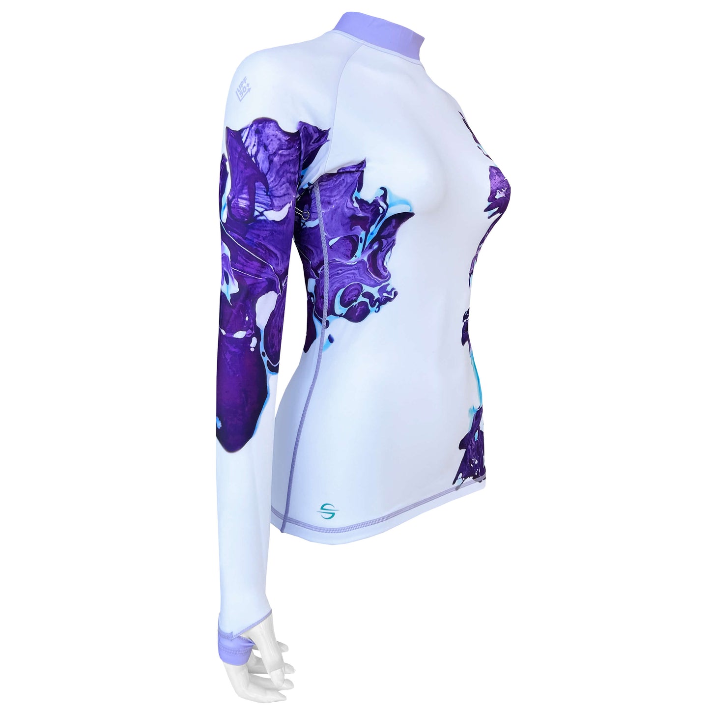Long Sleeve Rash Guard for Women UPF 50+ | Art - Marble Dusk