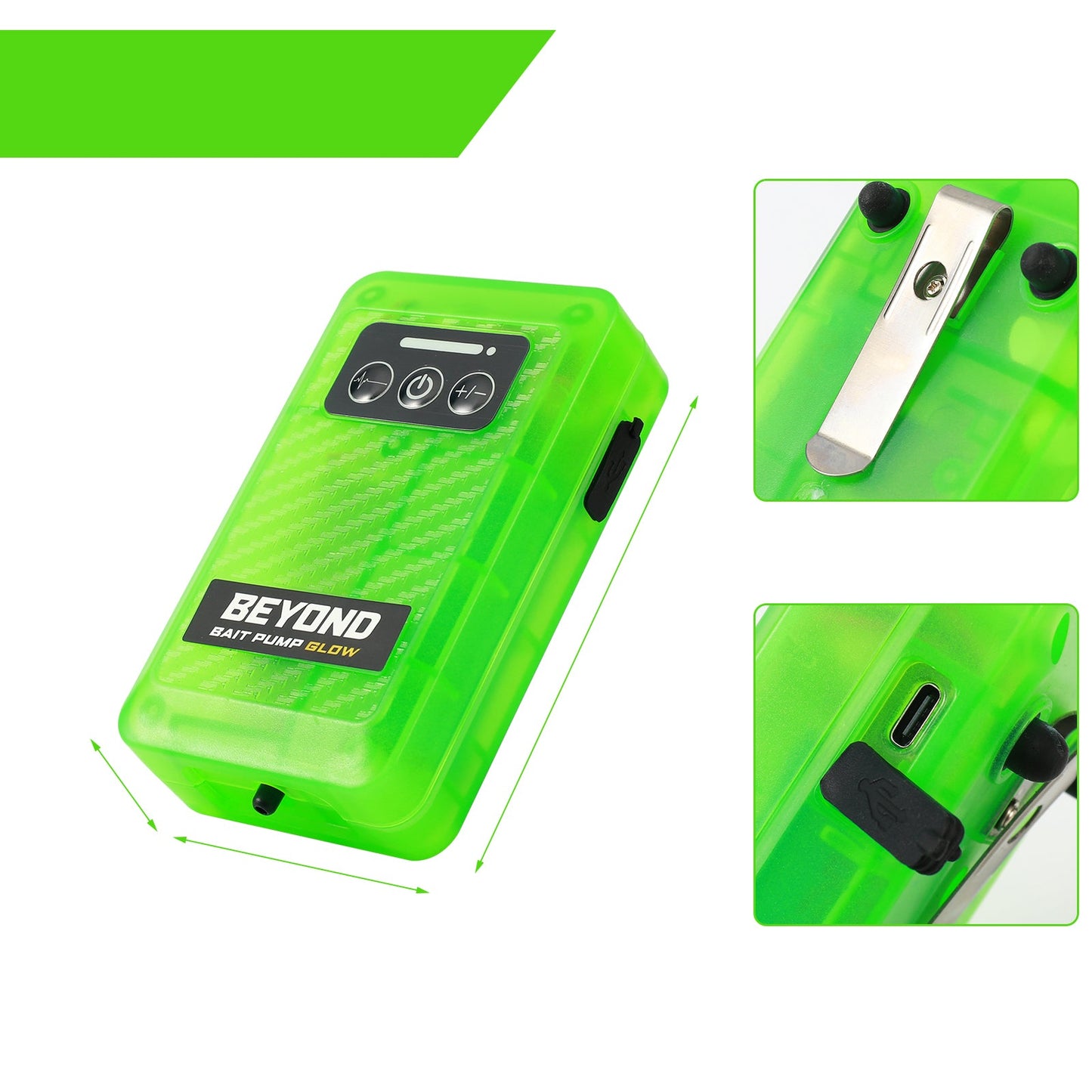 Beyond Bait Pump Rechargeable Aerator - Glow in The Dark Bubbler