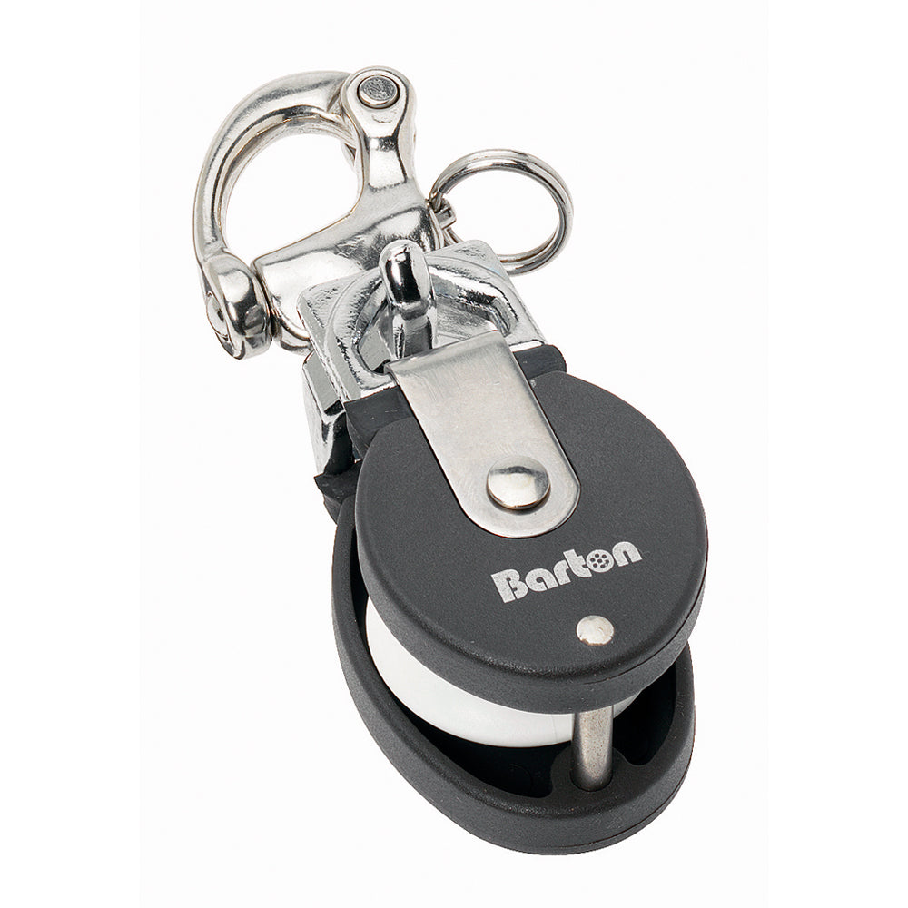 Barton Marine Size 2 Snatch Block with Stainless Snap Shackle - 35mm Sheave