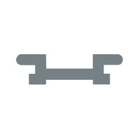 Allen 1043mm Track Drilled & Anodised Silver