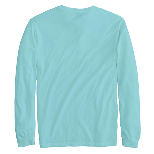 Saltwater Born Men's Linear Logo Cotton Long Sleeve Shirt