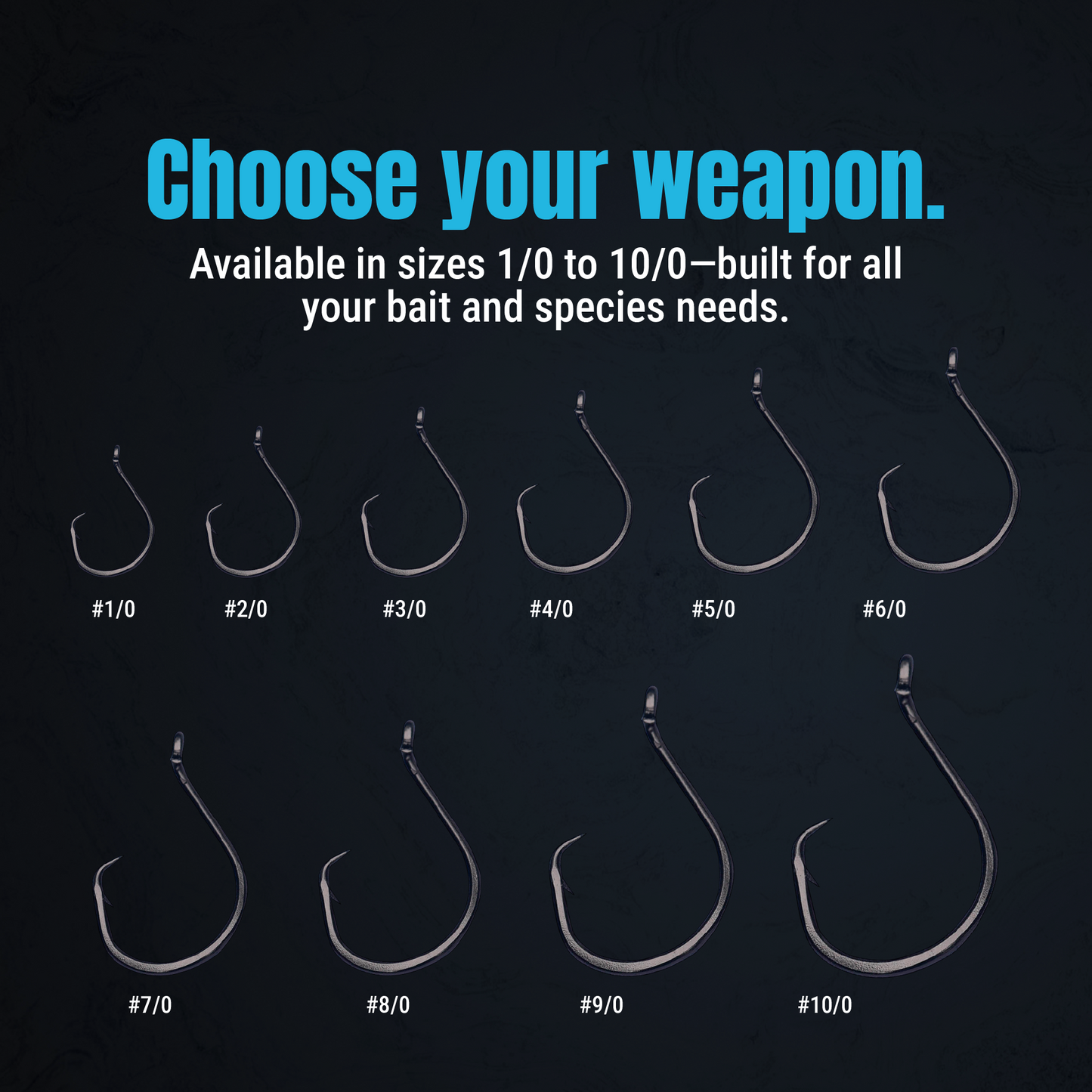 Reaction Tackle Heavyweight Catfish Circle Hooks - Offset Octopus Hooks (25 Pack) - New