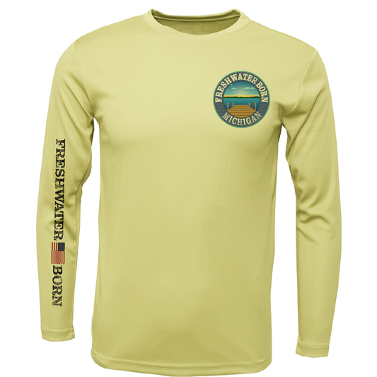 Michigan Freshwater Born "Surrender The Booty" Men's Long Sleeve UPF 50+ Dry-Fit Shirt