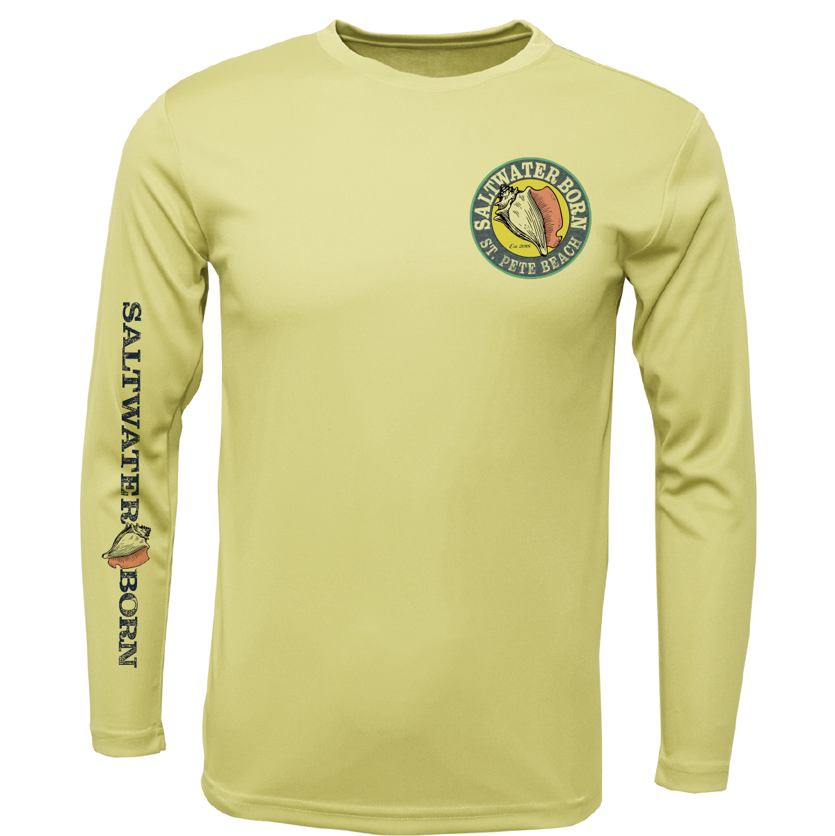 St. Pete Beach, FL Turtle Boy's Long Sleeve UPF 50+ Dry-Fit Shirt
