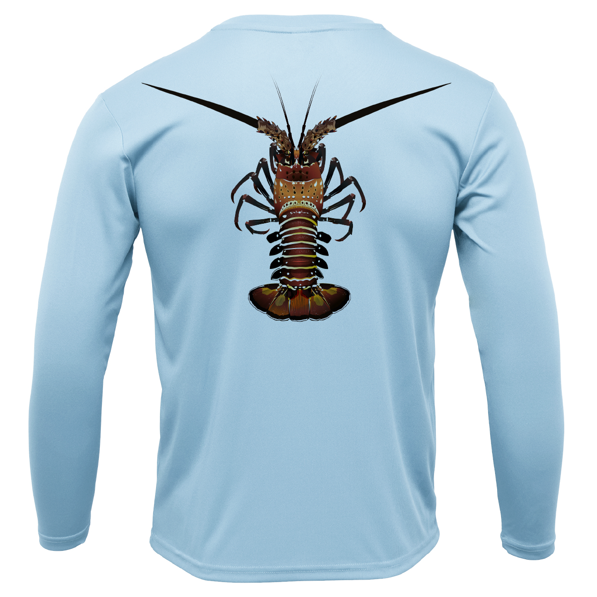 Florida Keys Realistic Lobster Men's Long Sleeve UPF 50+ Dry-Fit Shirt