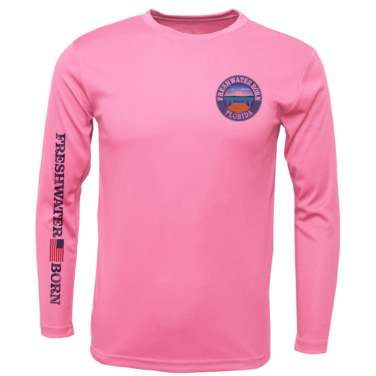 Florida Freshwater Born "All For Rum and Rum For All" Girl's Long Sleeve UPF 50+ Dry-Fit Shirt