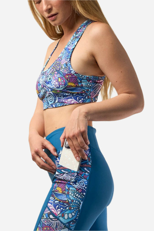 Enchanted Grayling Pocket Capri Leggings