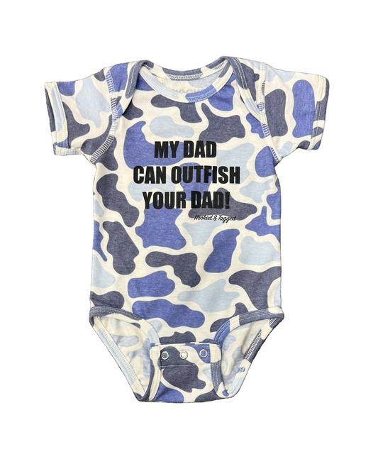 "My Dad Can Outfish Your Dad" Onesie