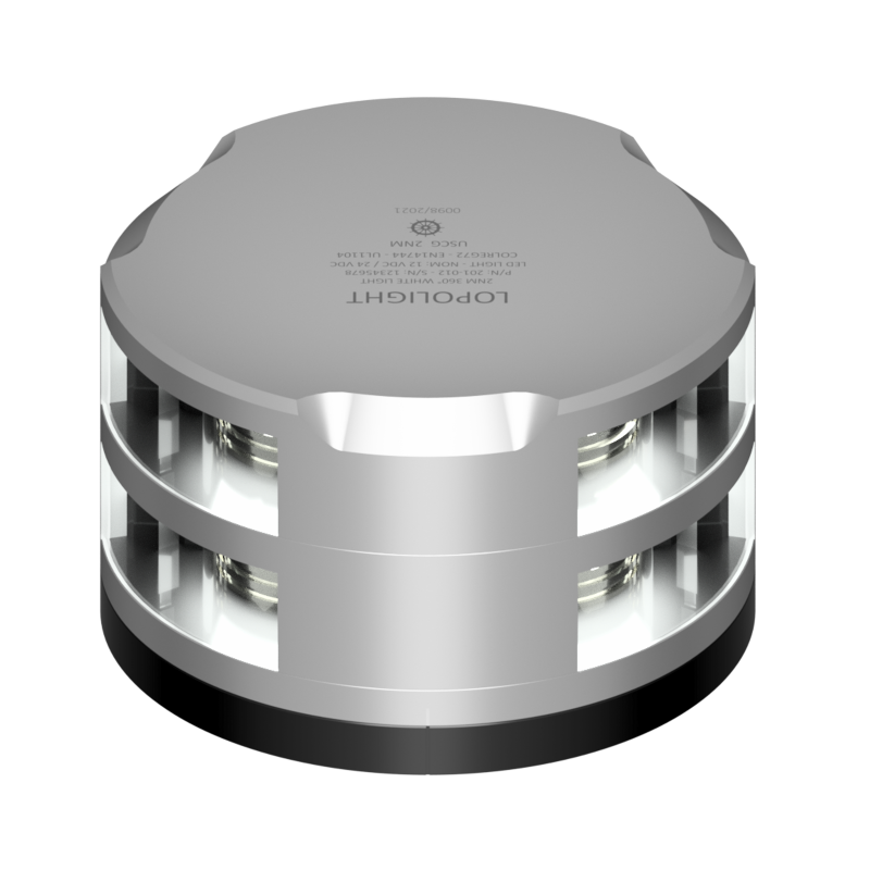 Lopolight 2nm 360 Degree White Double Silver with FB Base | SendIt Sailing