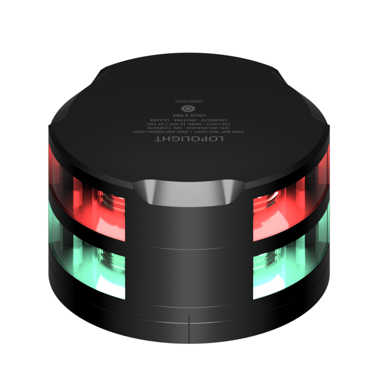 Lopolight 2nm 360 Degree Red +Green Black with FB Base | SendIt Sailing