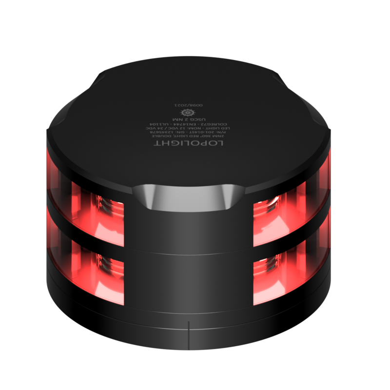 Lopolight 2nm 360 Degree Red Double Black with FB Base | SendIt Sailing