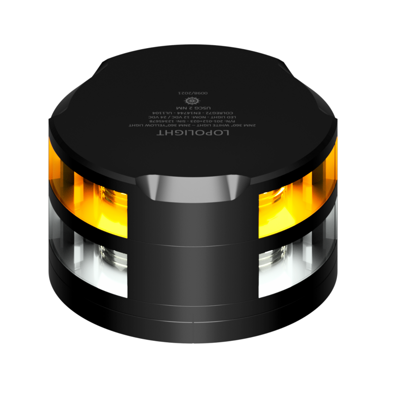 Lopolight 2nm 360 Degree White + Yellow Strobe with FB Base | SendIt Sailing