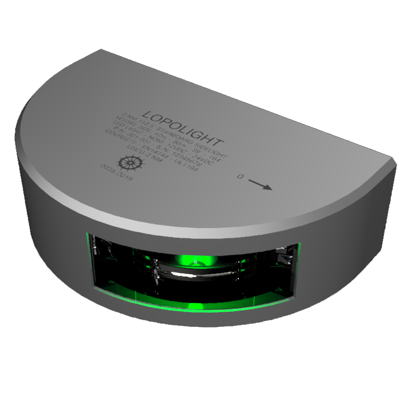 Lopolight 2nm Starboard Vertical Mount Dimmable 2.5m | SendIt Sailing