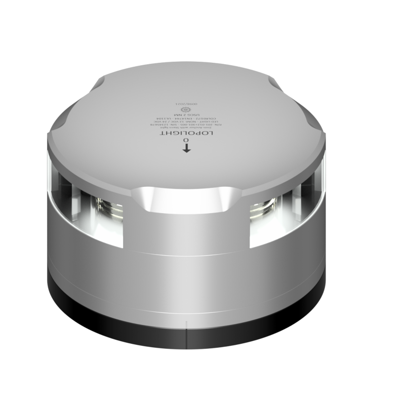 Lopolight 2nm Anchor with Stern Light Silver with FB Base | SendIt Sailing