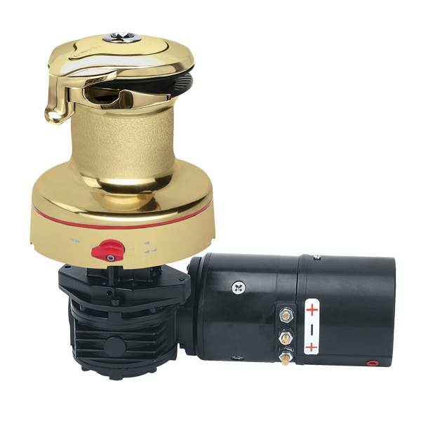 Harken 46 Rewind 12V Horiz Polished Bronze with DF Ctrl Box Winch | SendIt Sailing