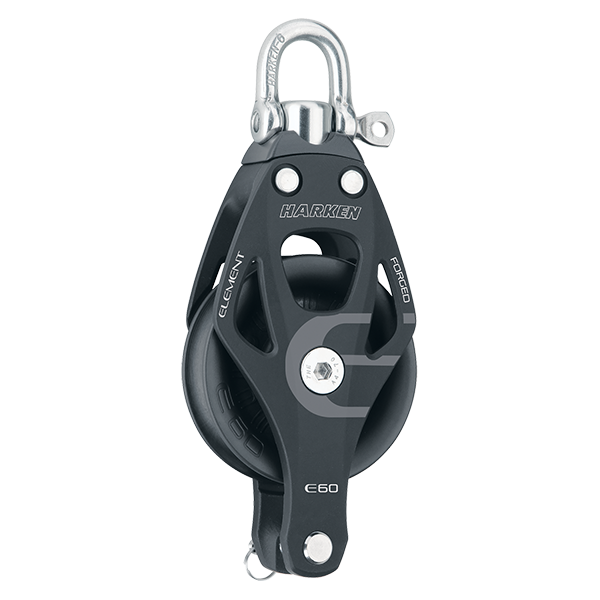 Harken 60mm Single Aluminum Element Block with Swivel & Becket | SendIt Sailing