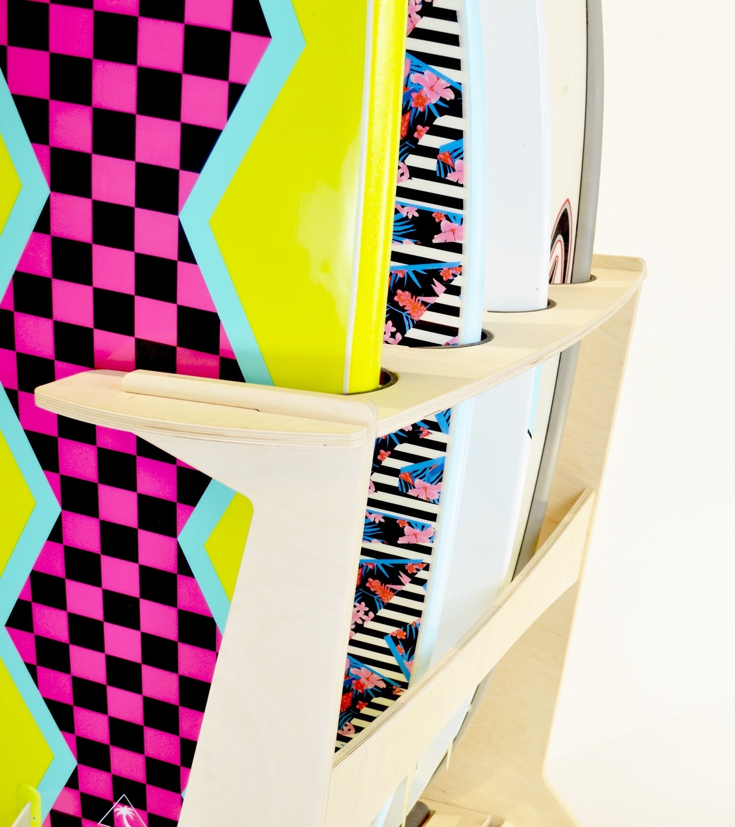 THE PACIFICA freestanding surfboard rack