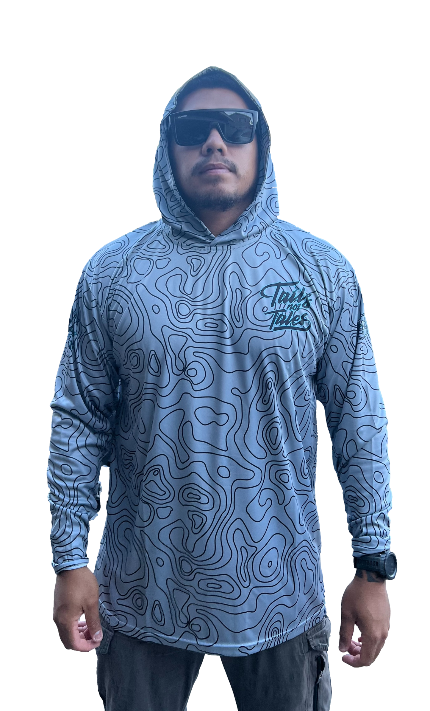 Tails Not Tales Topo Dri Fit Hoodie (Adult/Keiki)