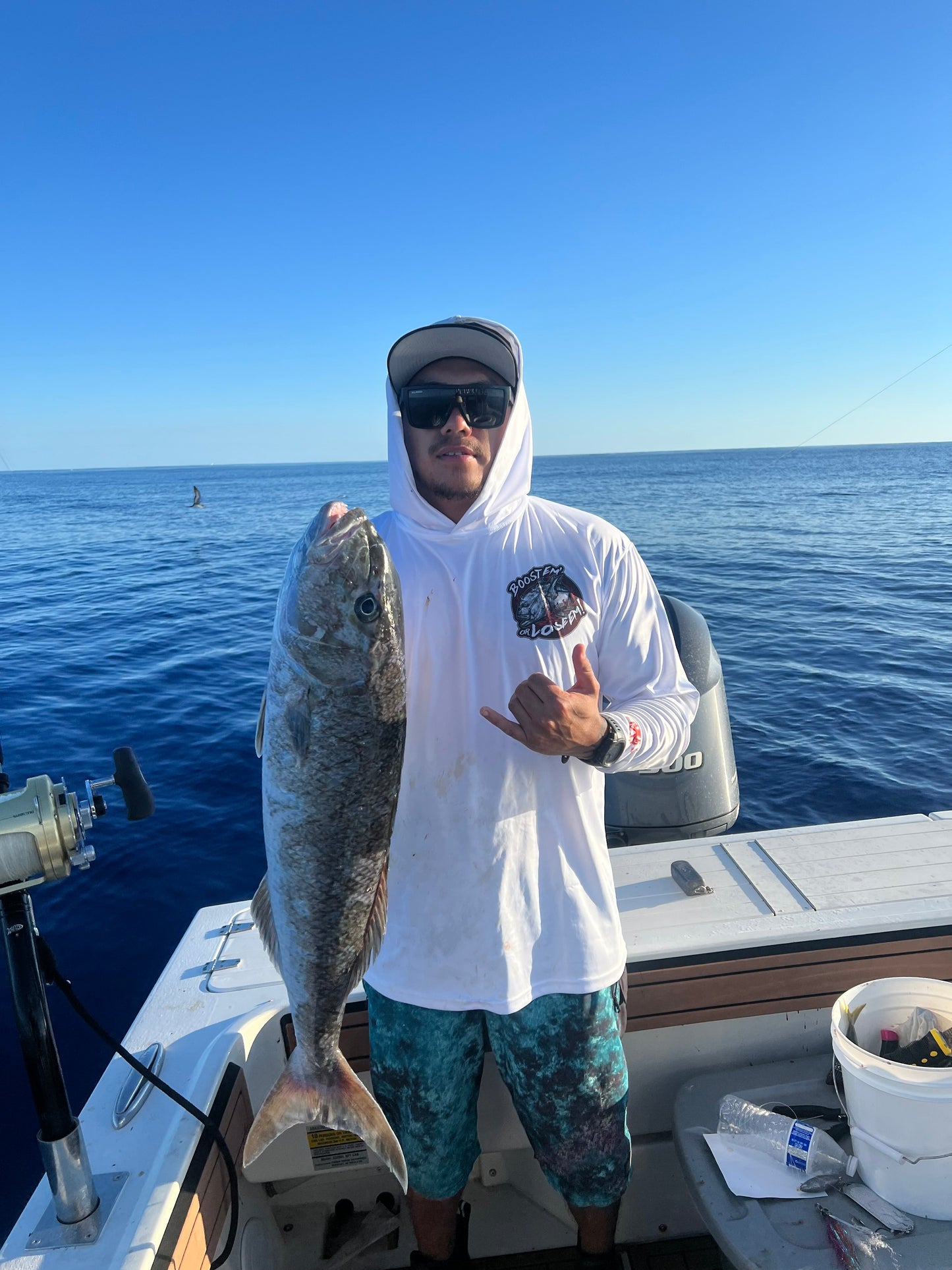 Boost Em Or Lose Em White Bloody Dri Fit Hoodie (Adult/Keiki)