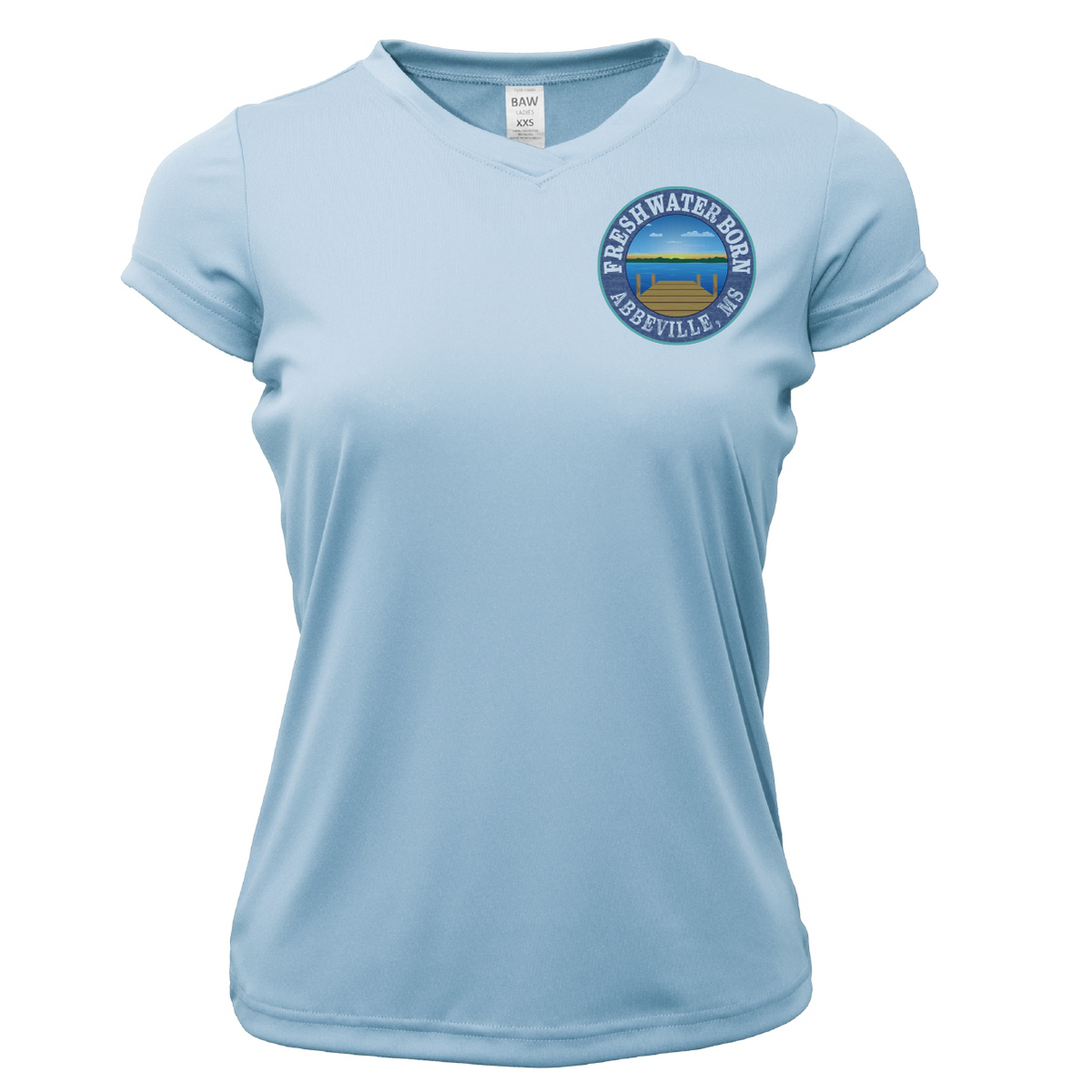 Freshwater Born Abbeville, MS Largemouth Bass Women's Short Sleeve UPF 50+ Dry-Fit Shirt