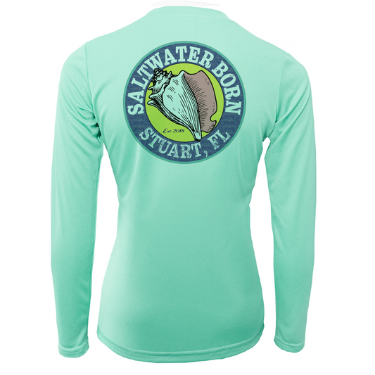 Lat/Long Stuart Florida Girl Long Sleeve UPF 50+ Dry-Fit Shirt
