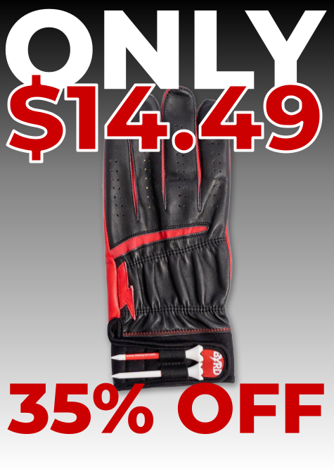 THE BYRD GOLF GLOVE ∞ Black/Red