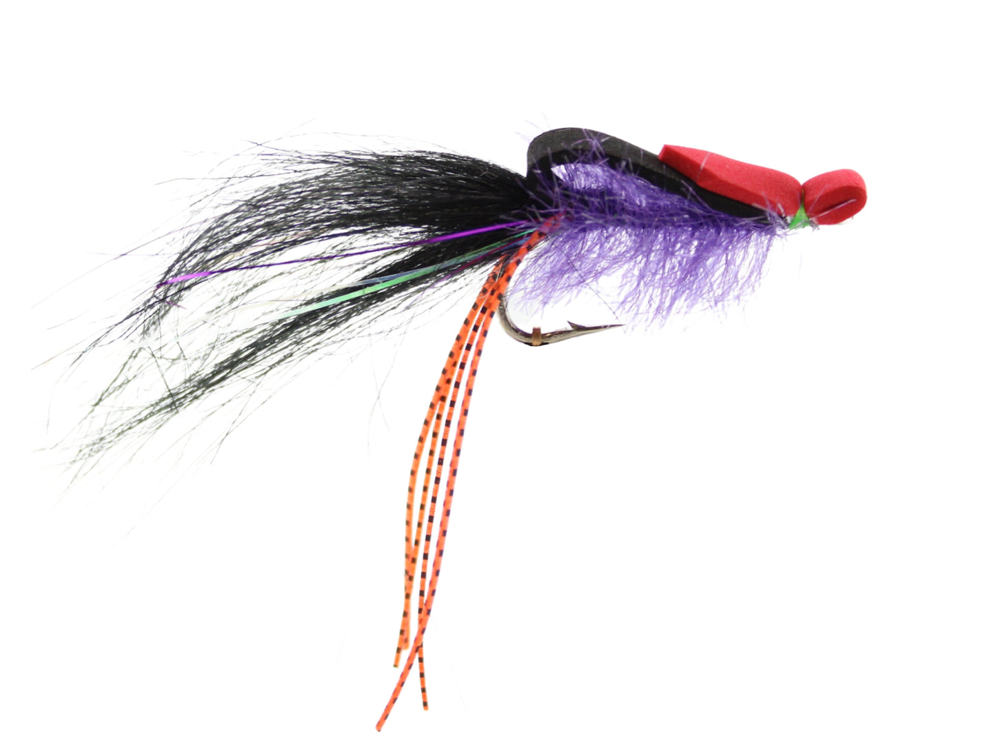 Wild Water Fly Fishing Purple, Black and Red Saltwater EP Foam Fly, size 2/0 (Qty 2) | SendIt Sailing