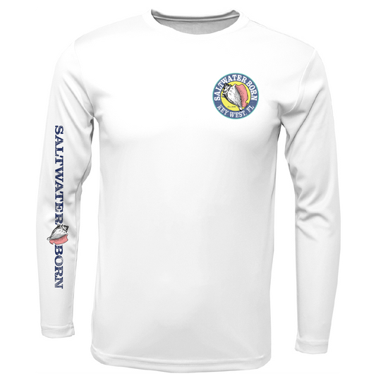 Key West, FL Turtle Men's Long Sleeve UPF 50+ Dry-Fit Shirt