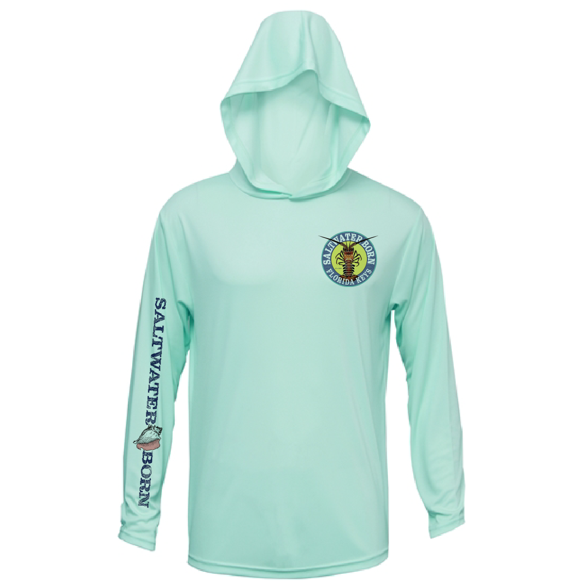 Florida Keys Realistic Lobster Long Sleeve UPF 50+ Dry-Fit Hoodie