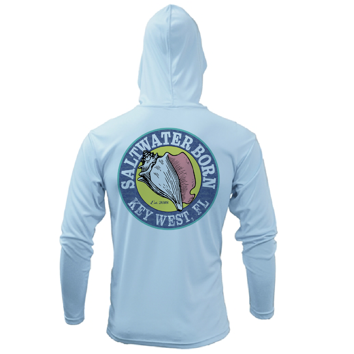 Key West, FL Linear Logo Long Sleeve UPF 50+ Dry-Fit Hoodie